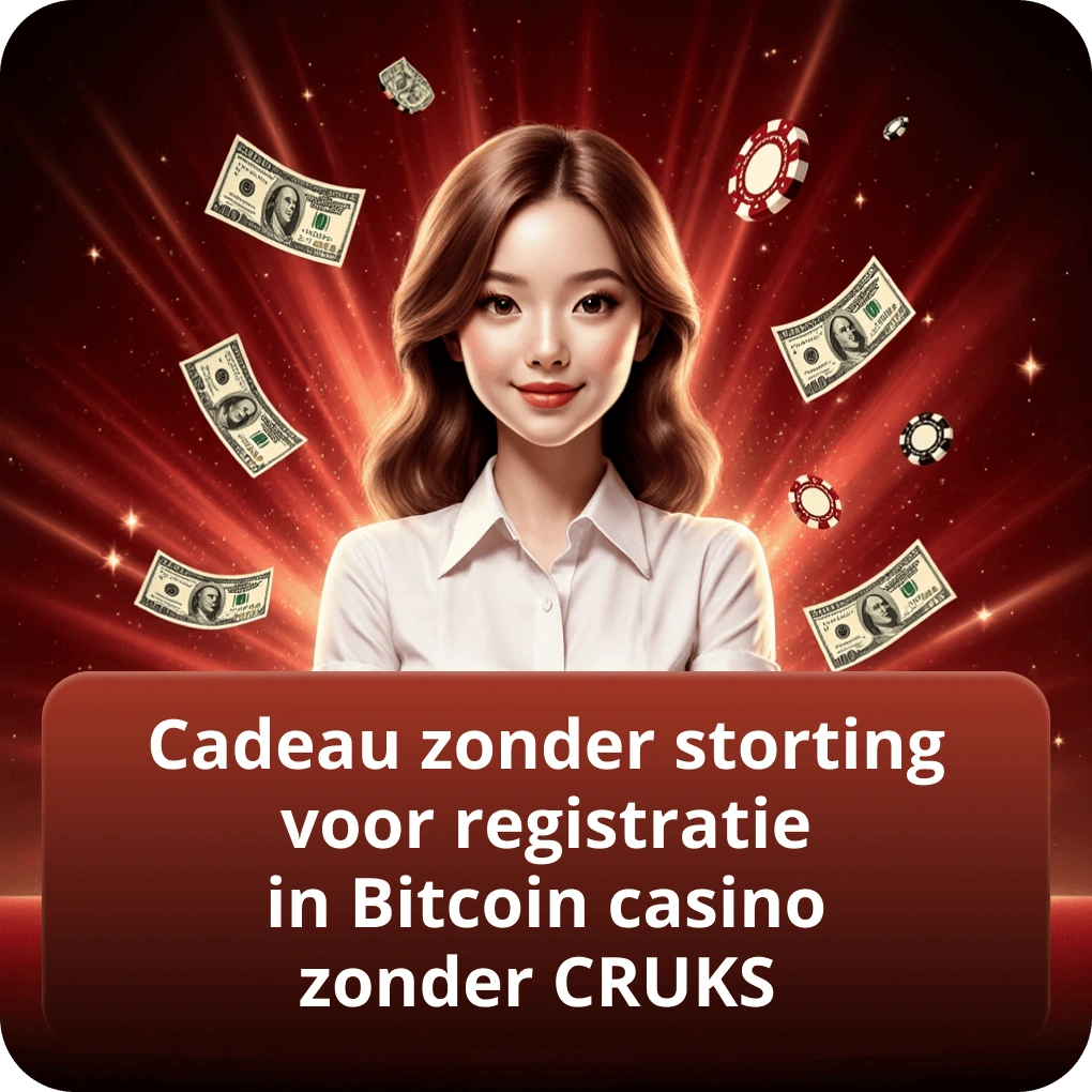 Cadeau zonder storting voor registratie in Bitcoin casino zonder CRUKS
